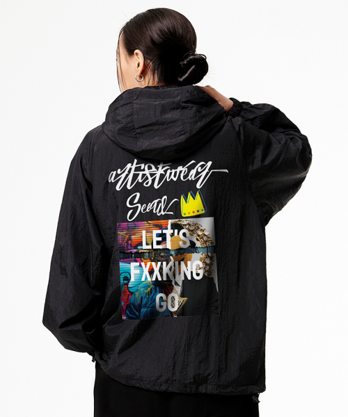 ARTISTWEAR（アーティストウェア）の「[ATW]レゴフード風防（ナイロンジャケット・レディース・ブラック・MEDIUM/LARGE/X-LARGE/XX-LARGE）」の5枚目の写真