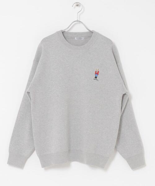 ITEMS URBANRESEARCH（アイテムズ アーバンリサーチ）の「Teddy Bear スウェットライクニット（ニット/セーター・メンズ・バーガンディー/ネイビー/オートミール・MEDIUM/LARGE）」の4枚目の写真