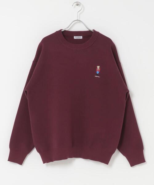 ITEMS URBANRESEARCH（アイテムズ アーバンリサーチ）の「Teddy Bear スウェットライクニット（ニット/セーター・メンズ・バーガンディー/ネイビー/オートミール・MEDIUM/LARGE）」の12枚目の写真