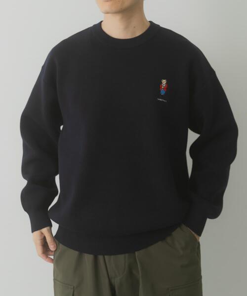 ITEMS URBANRESEARCH（アイテムズ アーバンリサーチ）の「Teddy Bear スウェットライクニット（ニット/セーター・メンズ・バーガンディー/ネイビー/オートミール・MEDIUM/LARGE）」の15枚目の写真