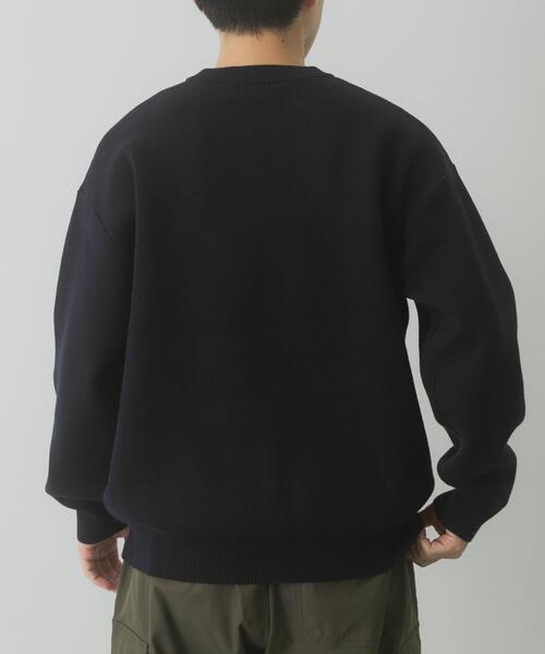 ITEMS URBANRESEARCH（アイテムズ アーバンリサーチ）の「Teddy Bear スウェットライクニット（ニット/セーター・メンズ・バーガンディー/ネイビー/オートミール・MEDIUM/LARGE）」の18枚目の写真