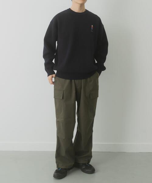 ITEMS URBANRESEARCH（アイテムズ アーバンリサーチ）の「Teddy Bear スウェットライクニット（ニット/セーター・メンズ・バーガンディー/ネイビー/オートミール・MEDIUM/LARGE）」の19枚目の写真