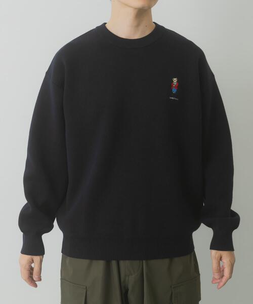ITEMS URBANRESEARCH（アイテムズ アーバンリサーチ）の「Teddy Bear スウェットライクニット（ニット/セーター・メンズ・バーガンディー/ネイビー/オートミール・MEDIUM/LARGE）」の20枚目の写真