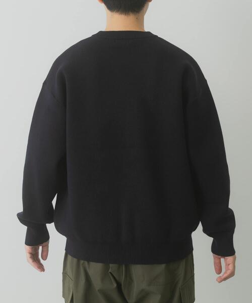 ITEMS URBANRESEARCH（アイテムズ アーバンリサーチ）の「Teddy Bear スウェットライクニット（ニット/セーター・メンズ・バーガンディー/ネイビー/オートミール・MEDIUM/LARGE）」の22枚目の写真