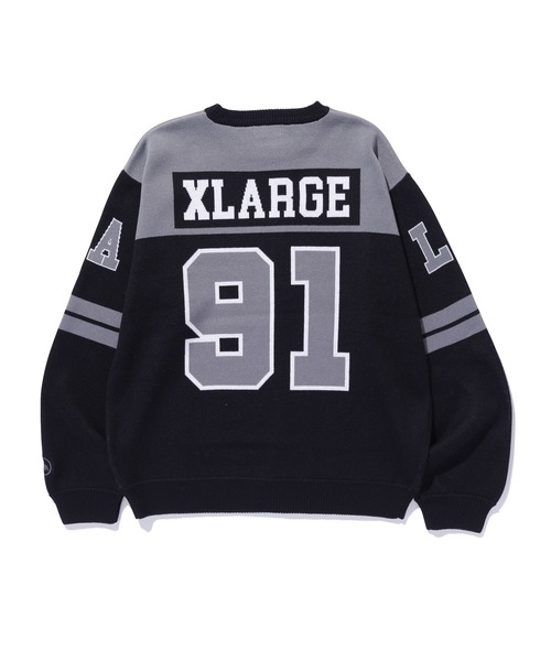 XLARGE（エクストララージ）の「FOOTBALL SWEATER（ニット/セーター・メンズ・ブラック/グレー/オレンジ・S/M/L/XL）」の12枚目の写真