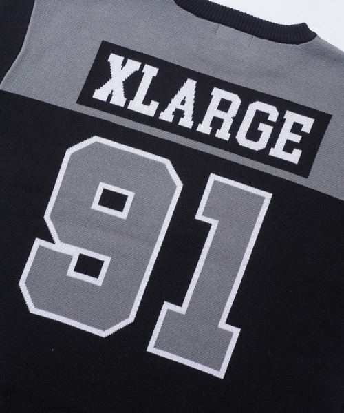 XLARGE（エクストララージ）の「FOOTBALL SWEATER（ニット/セーター・メンズ・ブラック/グレー/オレンジ・S/M/L/XL）」の14枚目の写真
