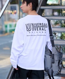 UNIVERSAL OVERALL | 【別注】UNIVERSAL OVERALL/ユニバーサルオーバーオール　サイドスリットルーズシルエットビッグロゴロンT(Tシャツ/カットソー)