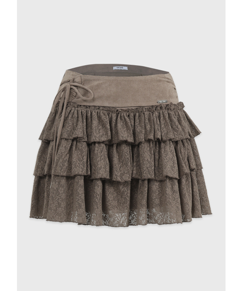 MICANE(ミケーネ)の「アガタスエードカンカンスカートミニ(スカート・レディース・ブラック/キャメル・X-SMALL/SMALL/MEDIUM/LARGE/X-LARGE/XX-LARGE)」の3枚目の写真