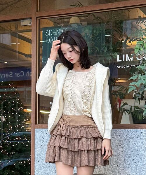 MICANE(ミケーネ)の「アガタスエードカンカンスカートミニ(スカート・レディース・ブラック/キャメル・X-SMALL/SMALL/MEDIUM/LARGE/X-LARGE/XX-LARGE)」の22枚目の写真
