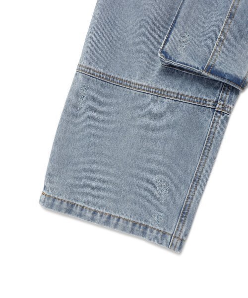 Cavish(カビシ)の「WASHED DENIM CARGO PANTS BLUE(CV2ESUD111A)(デニムパンツ・レディース・ブルー・SMALL/MEDIUM/LARGE)」の6枚目の写真