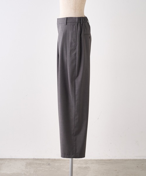 PUAL CE CIN（ピュアルセシン）の「【SMLサイズ展開】【セットアップ対応】TRツータックスラックスパンツ（スラックス・レディース・ブラック/グレー/ネイビー・SMALL/MEDIUM/LARGE）」の7枚目の写真