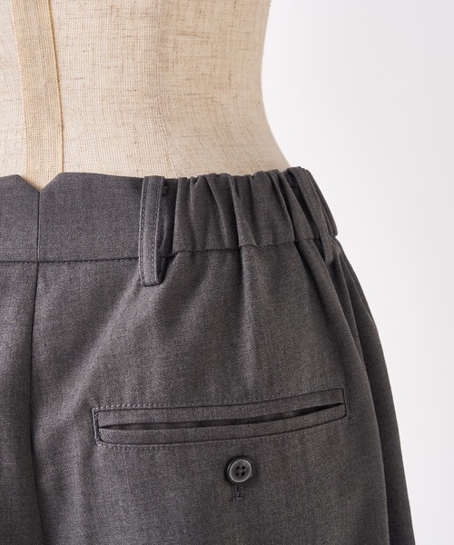 PUAL CE CIN（ピュアルセシン）の「【SMLサイズ展開】【セットアップ対応】TRツータックスラックスパンツ（スラックス・レディース・ブラック/グレー/ネイビー・SMALL/MEDIUM/LARGE）」の12枚目の写真