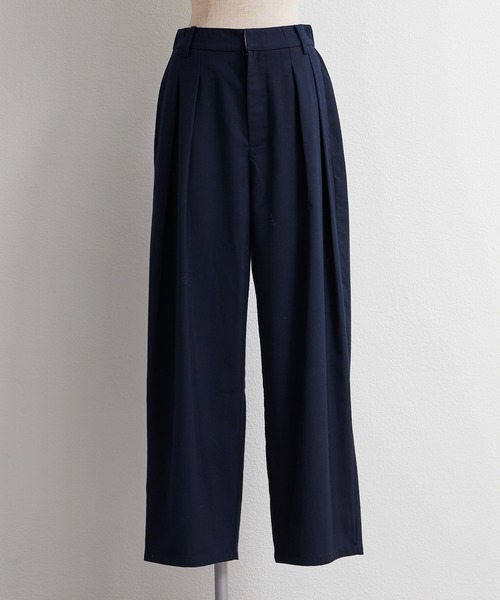 PUAL CE CIN（ピュアルセシン）の「【SMLサイズ展開】【セットアップ対応】TRツータックスラックスパンツ（スラックス・レディース・ブラック/グレー/ネイビー・SMALL/MEDIUM/LARGE）」の16枚目の写真