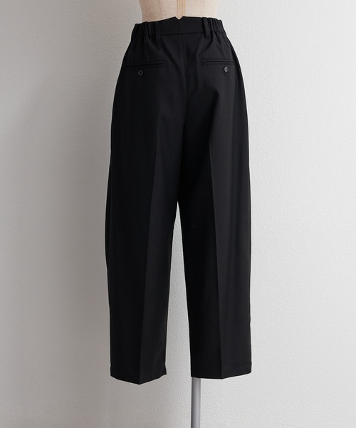 PUAL CE CIN（ピュアルセシン）の「【SMLサイズ展開】【セットアップ対応】TRツータックスラックスパンツ（スラックス・レディース・ブラック/グレー/ネイビー・SMALL/MEDIUM/LARGE）」の15枚目の写真