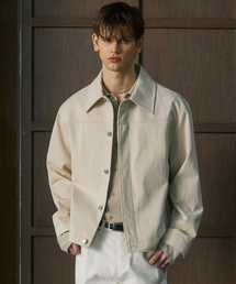 WEST GRAND BOULEVARD（ウエストグランドブルバード）の「ヒドゥンボタンソフトコットントラッカージャケット モダングレー（デニムジャケット）」