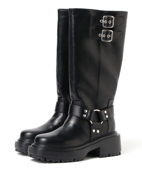 Ray BEAMS（レイビームス）の「ベルト エンジニア ブーツ（ブーツ・レディース・ブラック/ダークブラウン・23.5cm/24.0cm/24.5cm/25.0cm/23.0cm）」の7枚目の写真