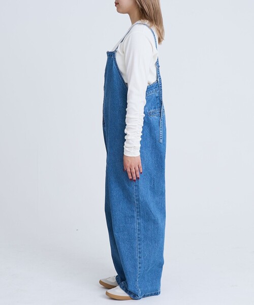 coen（コーエン）の「フロントジップデザインデニムサロペット（サロペット/オーバーオール・レディース・ライトグレー/コバルトブルー・L/M）」の17枚目の写真