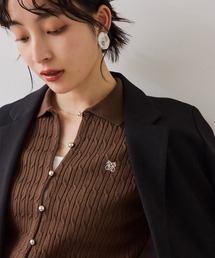 VIS | ポロ衿ケーブルカーディガン(カーディガン/ボレロ)