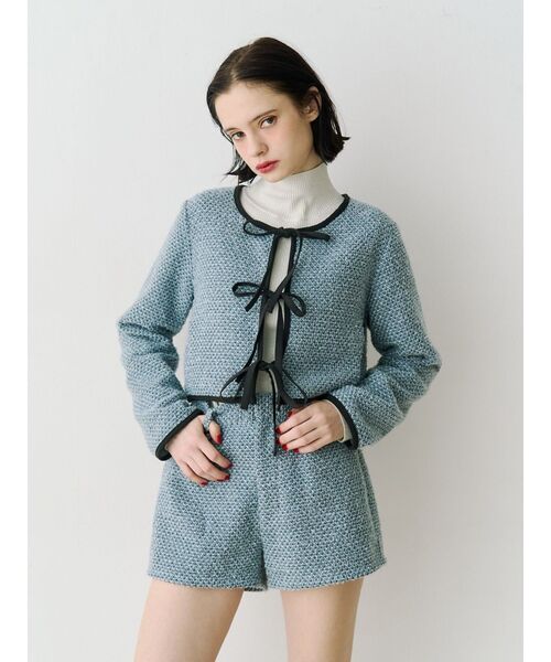 jouetie（ジュエティ）の「コンパクトツイードショーパン【セットアップ対応】（その他パンツ・レディース・ブルー/ピンク/ブラック・MEDIUM）」の21枚目の写真