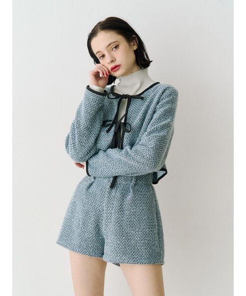 jouetie（ジュエティ）の「コンパクトツイードショーパン【セットアップ対応】（その他パンツ・レディース・ブルー/ピンク/ブラック・MEDIUM）」の22枚目の写真