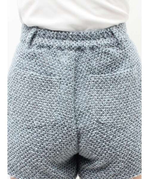 jouetie（ジュエティ）の「コンパクトツイードショーパン【セットアップ対応】（その他パンツ・レディース・ブルー/ピンク/ブラック・MEDIUM）」の7枚目の写真