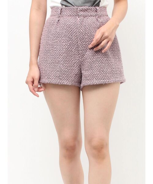 jouetie（ジュエティ）の「コンパクトツイードショーパン【セットアップ対応】（その他パンツ・レディース・ブルー/ピンク/ブラック・MEDIUM）」の16枚目の写真