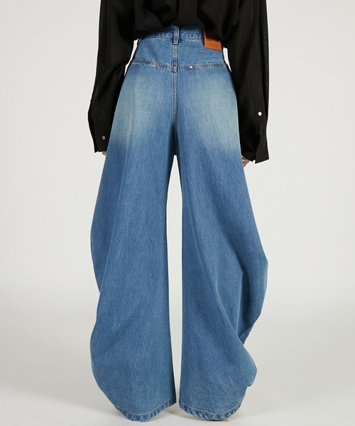 PRANK PROJECT（プランクプロジェクト）の「【2026Spring Pre-Order】ドレープデニムパンツ / Drape Denim Pants（デニムパンツ・レディース・ブルー/ブラック・34/36/38）」の16枚目の写真