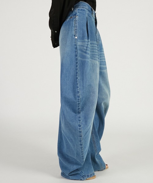 PRANK PROJECT（プランクプロジェクト）の「【2026Spring Pre-Order】ドレープデニムパンツ / Drape Denim Pants（デニムパンツ・レディース・ブルー/ブラック・34/36/38）」の17枚目の写真
