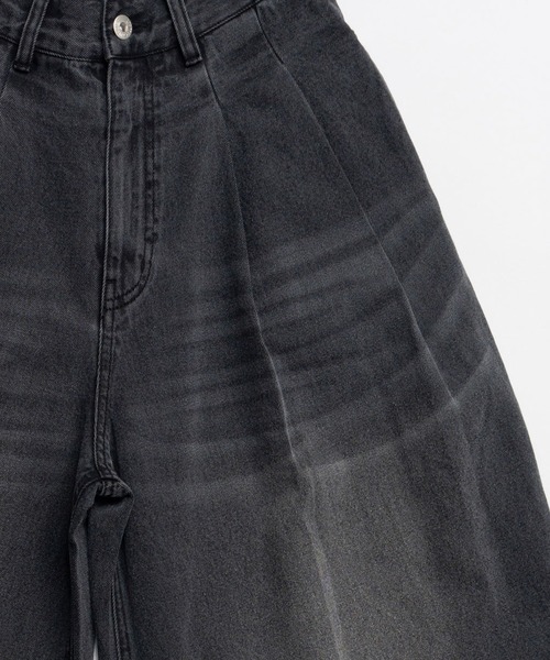 PRANK PROJECT（プランクプロジェクト）の「【2026Spring Pre-Order】ドレープデニムパンツ / Drape Denim Pants（デニムパンツ・レディース・ブルー/ブラック・34/36/38）」の3枚目の写真