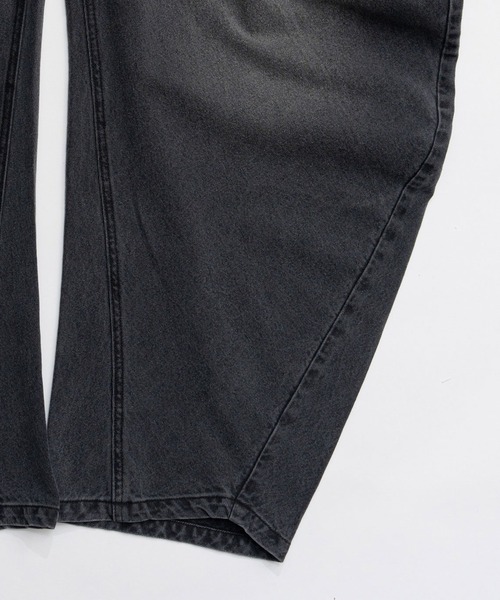 PRANK PROJECT（プランクプロジェクト）の「【2026Spring Pre-Order】ドレープデニムパンツ / Drape Denim Pants（デニムパンツ・レディース・ブルー/ブラック・34/36/38）」の5枚目の写真