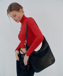 CHRISTINE PROJECT（クリスティンプロジェクト）の「TWO CURVE HOBO BAG(BLACK PEPPER)（ショルダーバッグ・レディース）」