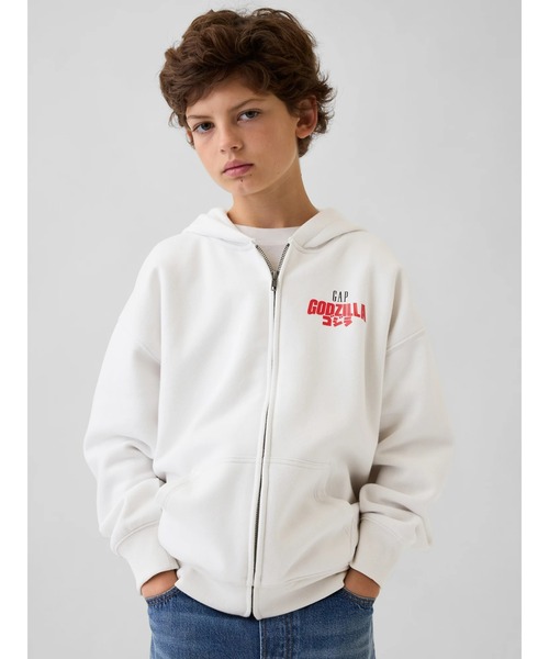 セール】ゴジラ ビンテージソフトグラフィック GAPロゴ ジップアップ