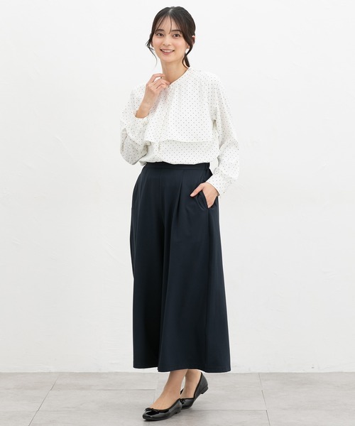 Honeys(ハニーズ)の「きれいめガウチョパンツ(その他パンツ・レディース・スミクロ/ネイビー/スモーキーグリーン系/ブラック/ライトベージュ・3L/L/LL/M/S)」の8枚目の写真
