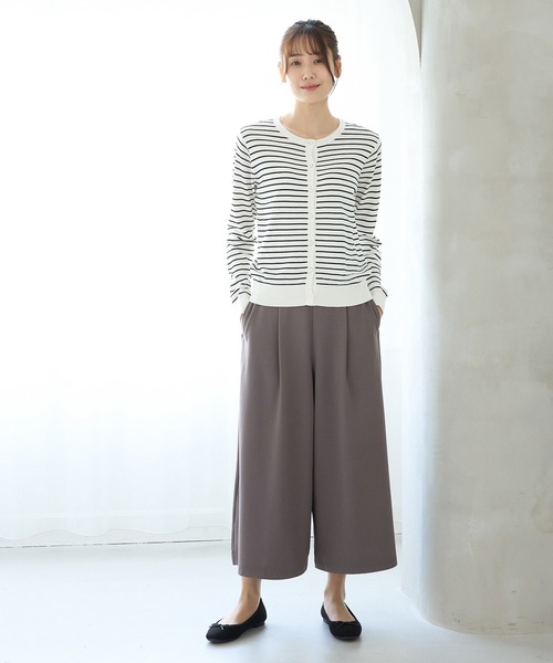 Honeys(ハニーズ)の「きれいめガウチョパンツ(その他パンツ・レディース・スミクロ/ネイビー/スモーキーグリーン系/ブラック/ライトベージュ・3L/L/LL/M/S)」の12枚目の写真