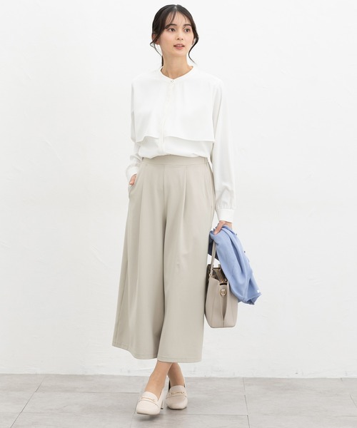 Honeys(ハニーズ)の「きれいめガウチョパンツ(その他パンツ・レディース・スミクロ/ネイビー/スモーキーグリーン系/ブラック/ライトベージュ・3L/L/LL/M/S)」の15枚目の写真