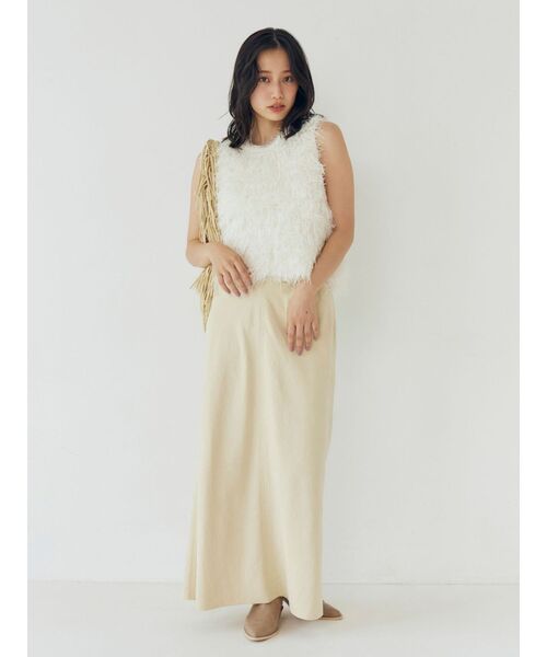 Ungrid（アングリッド）の「フェザーヤーンニットベスト（ニット/セーター・レディース・オフホワイト/ブルー/ブラック・FREE）」の9枚目の写真