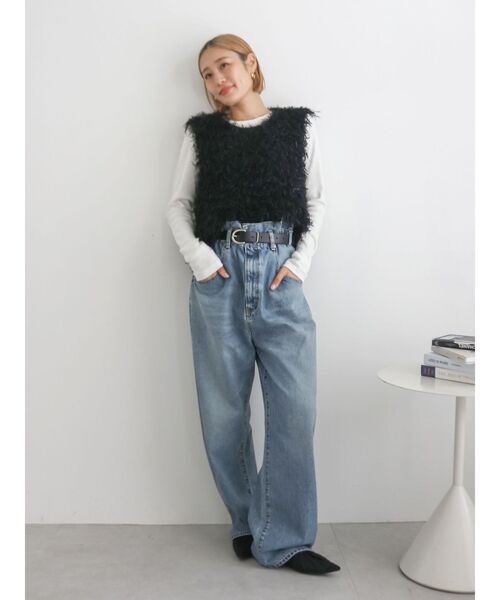 Ungrid（アングリッド）の「フェザーヤーンニットベスト（ニット/セーター・レディース・オフホワイト/ブルー/ブラック・FREE）」の19枚目の写真