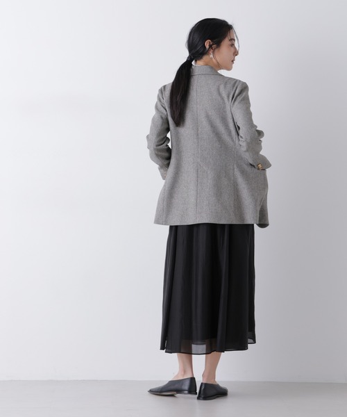 NANO universe（ナノユニバース）の「ツイーディーカルゼテーラードダブルジャケット（テーラードジャケット・レディース・ダークネイビー/グレー・S/M）」の7枚目の写真