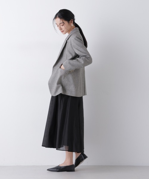 NANO universe（ナノユニバース）の「ツイーディーカルゼテーラードダブルジャケット（テーラードジャケット・レディース・ダークネイビー/グレー・S/M）」の8枚目の写真