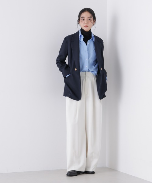 NANO universe（ナノユニバース）の「ツイーディーカルゼテーラードダブルジャケット（テーラードジャケット・レディース・ダークネイビー/グレー・S/M）」の15枚目の写真