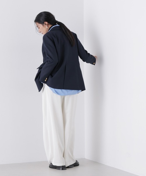 NANO universe（ナノユニバース）の「ツイーディーカルゼテーラードダブルジャケット（テーラードジャケット・レディース・ダークネイビー/グレー・S/M）」の17枚目の写真