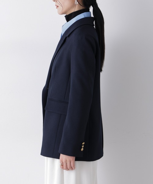 NANO universe（ナノユニバース）の「ツイーディーカルゼテーラードダブルジャケット（テーラードジャケット・レディース・ダークネイビー/グレー・S/M）」の19枚目の写真