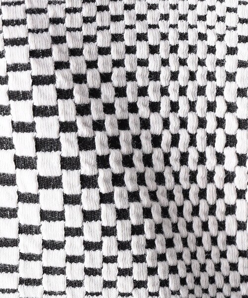 NICOLE CLUB FOR MEN（ニコルクラブフォーメン）の「ジオメトリックジャガードフードパーカー（パーカー・メンズ・オフホワイト/ブラック×グレー/ブルー系・MEDIUM/LARGE/X-LARGE）」の17枚目の写真