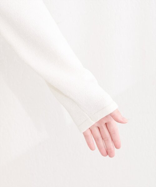 natural couture(ナチュラルクチュール)の「微配色ニットカーディガン(カーディガン/ボレロ・レディース・ミント/ブラック/グレイッシュベージュ/アイボリー・FREE)」の5枚目の写真