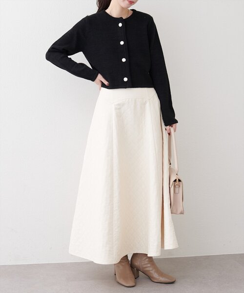 natural couture(ナチュラルクチュール)の「微配色ニットカーディガン(カーディガン/ボレロ・レディース・ミント/ブラック/グレイッシュベージュ/アイボリー・FREE)」の11枚目の写真