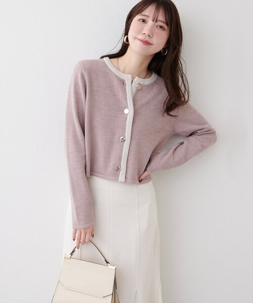 natural couture(ナチュラルクチュール)の「微配色ニットカーディガン(カーディガン/ボレロ・レディース・ミント/ブラック/グレイッシュベージュ/アイボリー・FREE)」の20枚目の写真