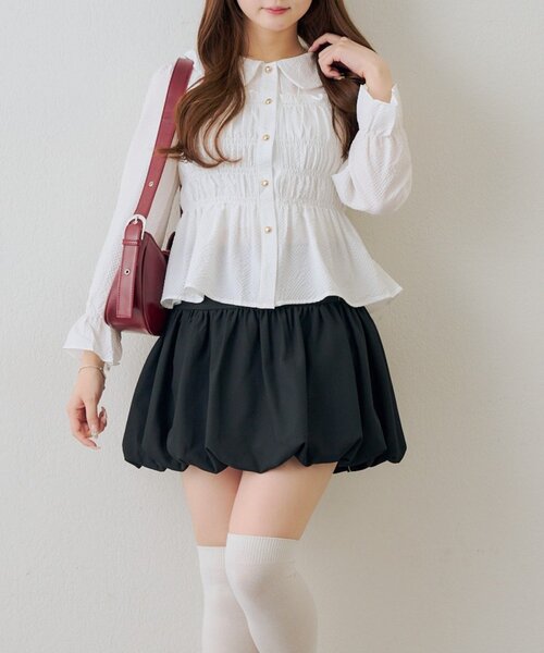 Another Branch olive des olive（アナザーブランチオリーブデオリーブ）の「シャーリング衿付ブラウス（シャツ/ブラウス・レディース・その他2/ブラック/その他1/オフホワイト・FREE）」の17枚目の写真