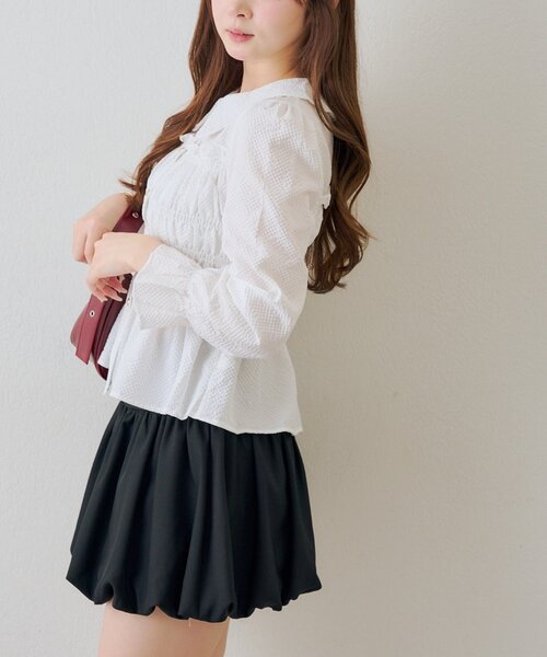 Another Branch olive des olive（アナザーブランチオリーブデオリーブ）の「シャーリング衿付ブラウス（シャツ/ブラウス・レディース・その他2/ブラック/その他1/オフホワイト・FREE）」の21枚目の写真