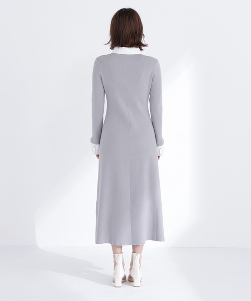 NATURAL BEAUTY BASIC（ナチュラルビューティーベーシック）の「◇襟付きリブニットワンピース（ワンピース・レディース・ブラック系その他/グレー系その他/ブルー系その他6・MEDIUM/P/S）」の20枚目の写真
