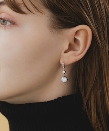 【LA MUE】シルバー925ポスト ビジュー ドロップピアス